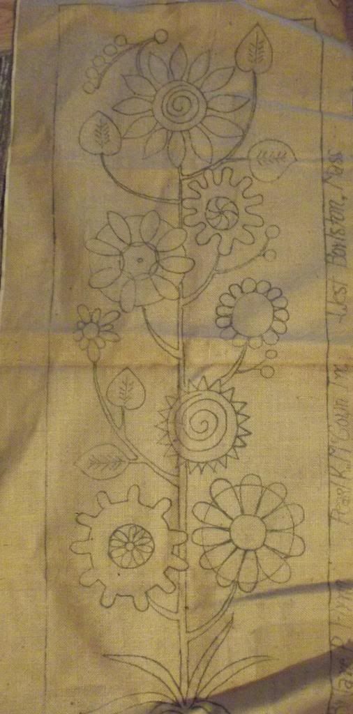 Large Rug Hooking Hooked Rug Pattern "Funflowers" Jane McGown Flynn eBay