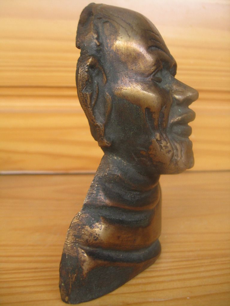 Bronze Wall Hanging Bust Antiques Board