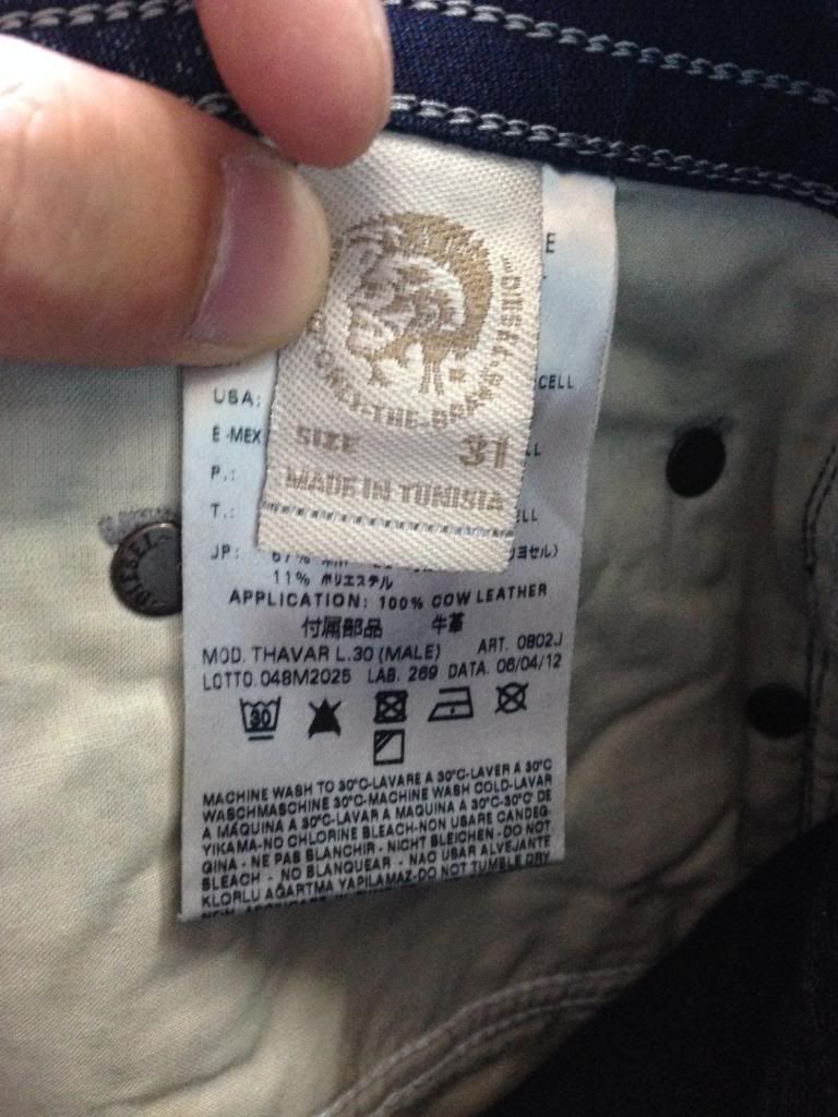 Cần bán quần Jean Diesel used  và một dây nịt MCM used đều là hàng AUTHENTIC!!!! - 4